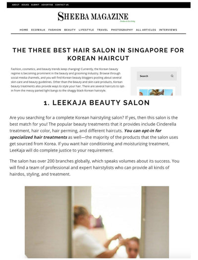 Sheeba Magazine - The Three Best Hair Salon in Singapore for Korean Haircut