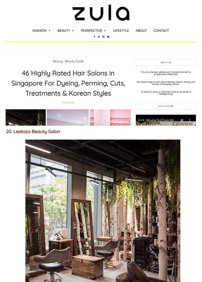 Zula - 46 Highly Rated Salons in Singapore for Dyeing, Cuts, Treatments and Korean Styles